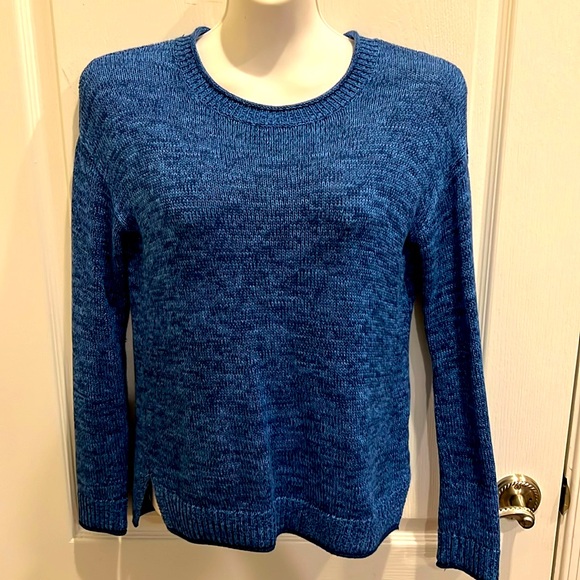 Lilly Pulitzer Aegean Navy Blue Marl Bayport Sweater size XS - Picture 1 of 7